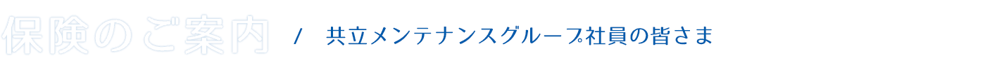 保険のご案内｜共立保険サービス